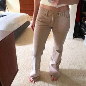 Vintage Gap Low Rise Flare Corduroy Pants Light Pink Y2K